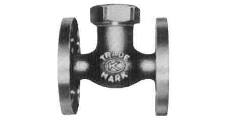 IMPA 751341 — Globe valve lift check bronze, fl'ged u-bonnet f7415 5kg-15mm