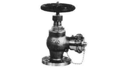 IMPA 751706 — Angle hose valve bronze, flange&screw f7334 5kg-15mm