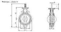 IMPA 754404 — Valve butterfly cast iron din, wafer type series 50 100mm