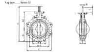 IMPA 754435 — Valve butterfly cast iron din, lug type #52 pn10 125mm