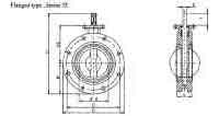 IMPA 754480 — Valve butterfly cast iron din, flanged type #55 pn10 125mm