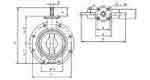 IMPA 754534 — Valve butterfly cast iron din, mono flanged #56 pn6 600mm
