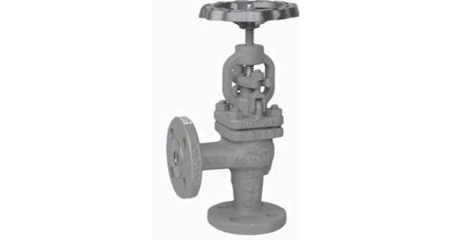 IMPA 755342 — Angle valve din carbon steel, flanged pn25/40 #418 20mm