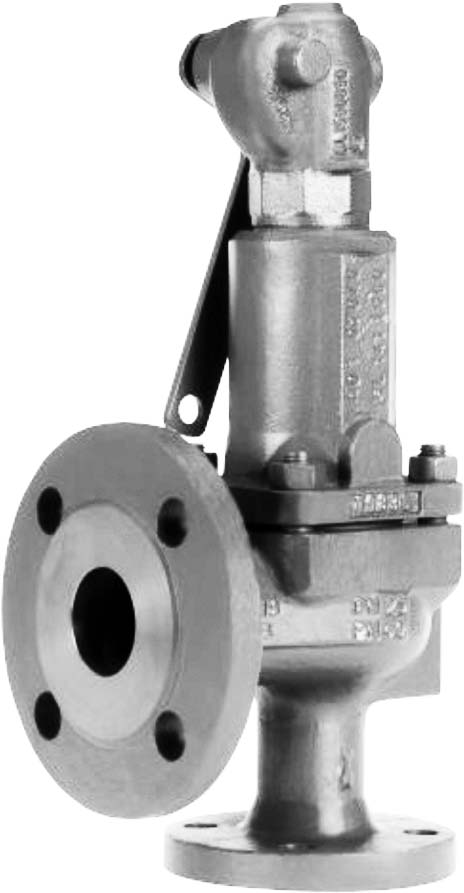IMPA 757055 — Safety valve spring-loaded din, cast steel angle #567 dn65