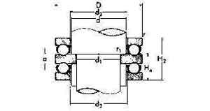 IMPA 773740 — Ball bearing double thrust, with flat seat no.52212