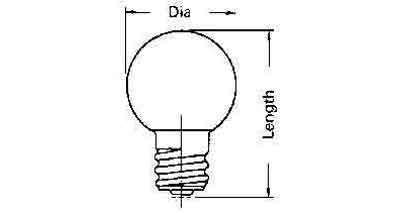 IMPA 790781 — Lamp pilot globular clear e-10, 12v 5w 11x23.5mm