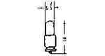 IMPA 790711 — Lamp pilot miniature s5.5s18, 6v 0.2a 5.5x16mm