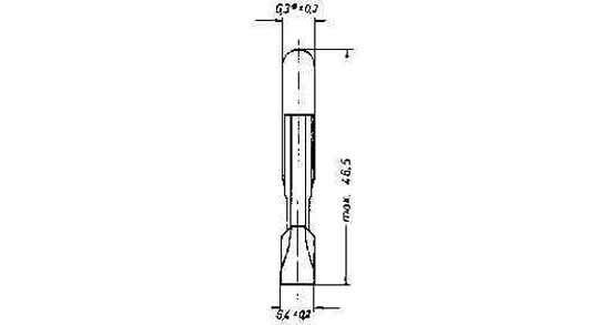 IMPA 790767 — Lamp telephone indicator t6.8, (45) 24v 40ma 6.8x44mm