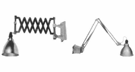 IMPA 792120 — Chart table light, wall-mounting bellow type e-26