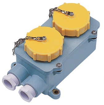 IMPA 792765 — Receptacle double w/tight iec, 2p+e ac100-130v yellow ri2-2-2