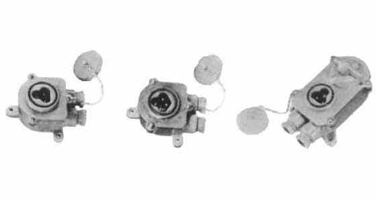 IMPA 792806 — Receptacle watertight 3pin, type-1m synthetic resin