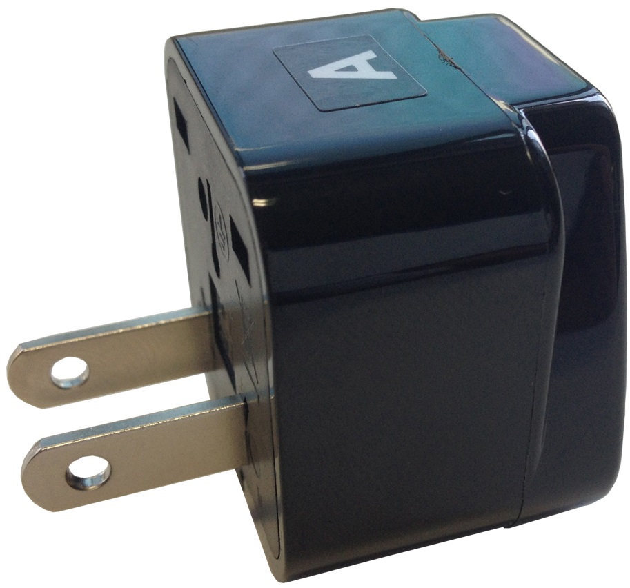 IMPA 792960 — Adaptor 2-flat pin (a) plug &, (b/c/o/se/bf/b3/o2) receptacle