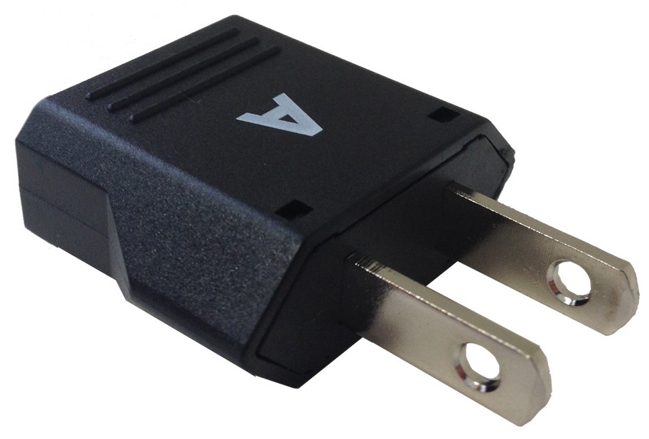 IMPA 792961 — Adaptor 2-flat pin (a) plug &, 2-round pin(b/c/se) receptacle