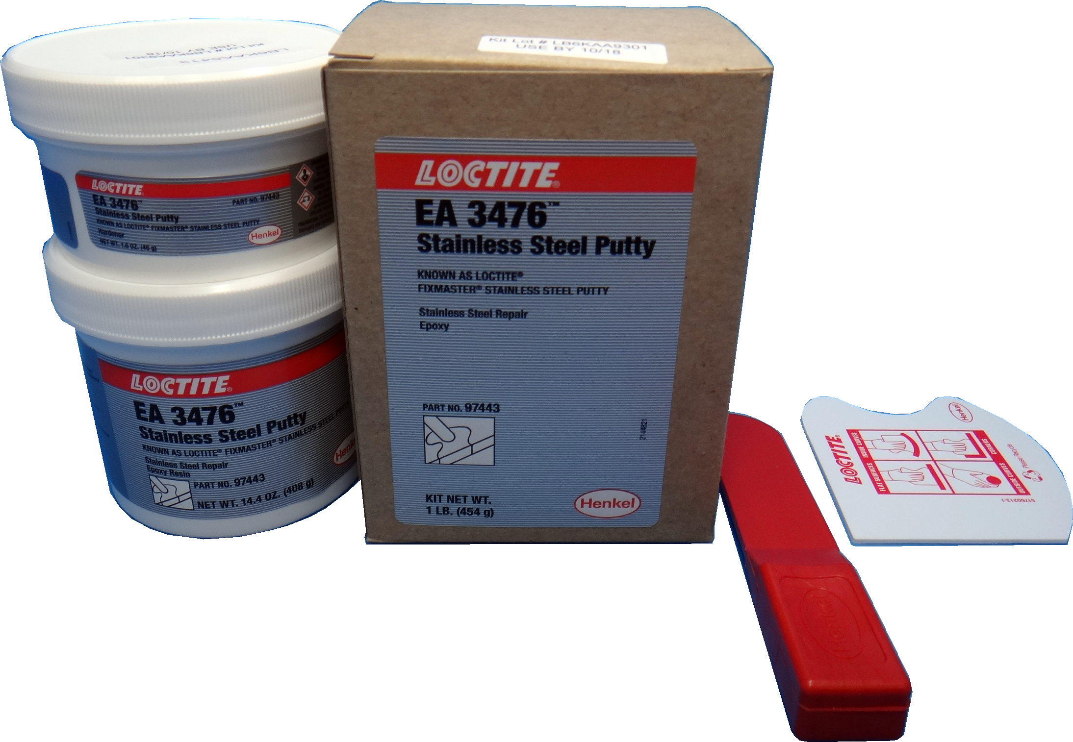 IMPA 812178 — Stainless steel putty loctite, ea3476 1lb