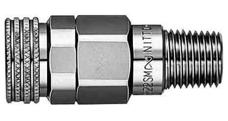IMPA 850381 — Quick coupler socket f/oxygen, male threadend rc(pt)1/4 s22sm
