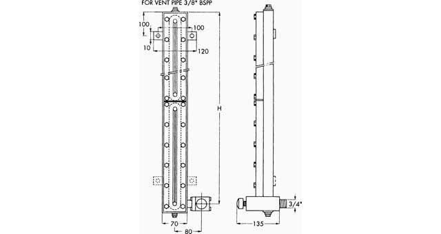 IMPA 872091 — Gauge level for oil (din), with further detail