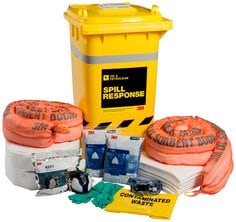 3M™ Oil & Petroleum Sorbent Spill Kit Wheelie Bin - 190L