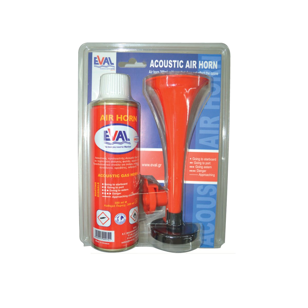 BLISTER SET OF GAS HORN WITH SNAP-ON TYPE TRUMPET