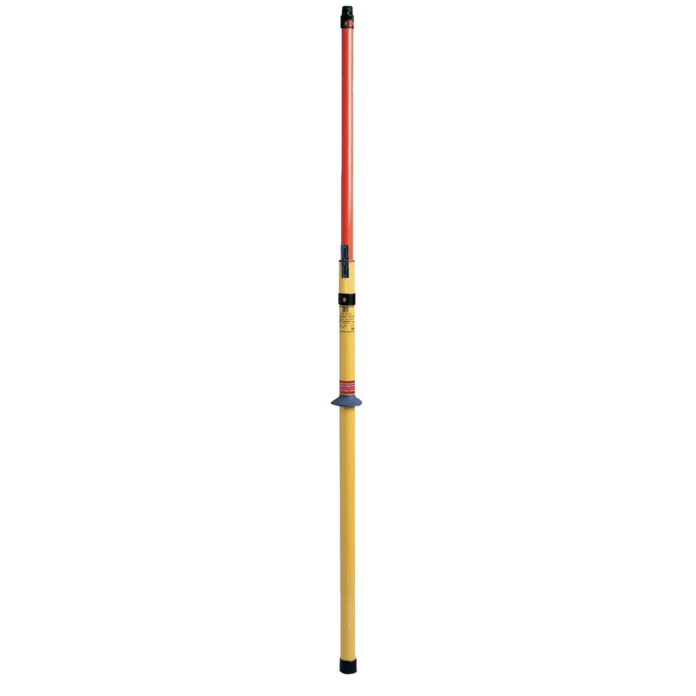 CATU Telescopic insulating stick, extended length 2.1 m, max voltage 90 kV, C end fitting (hex 12 mm)