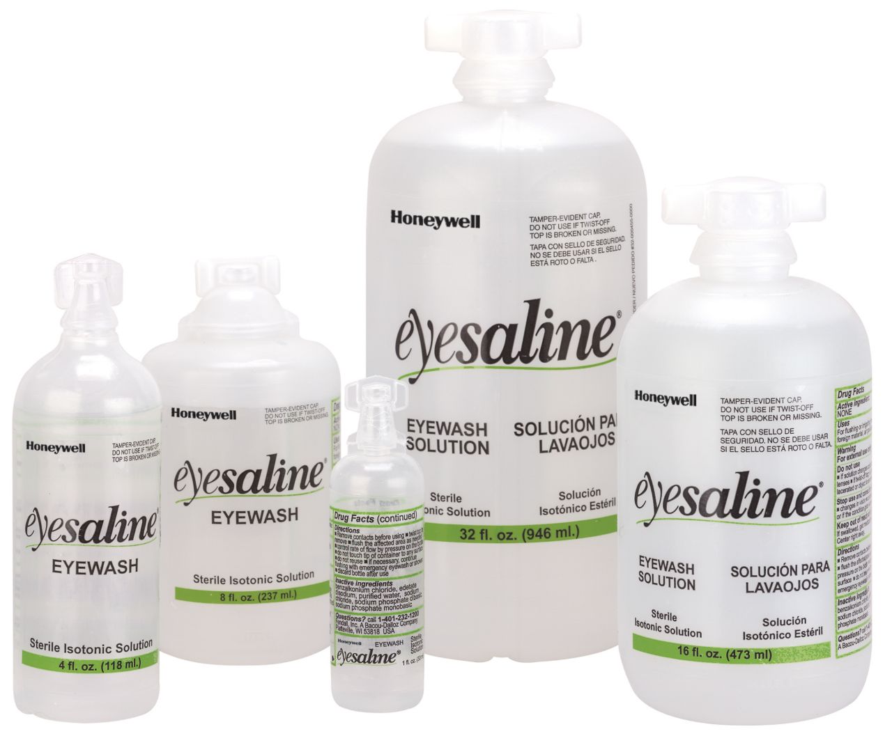 Eyesaline Personal Eyewash Bottle, W/ 32 Oz Capacity
