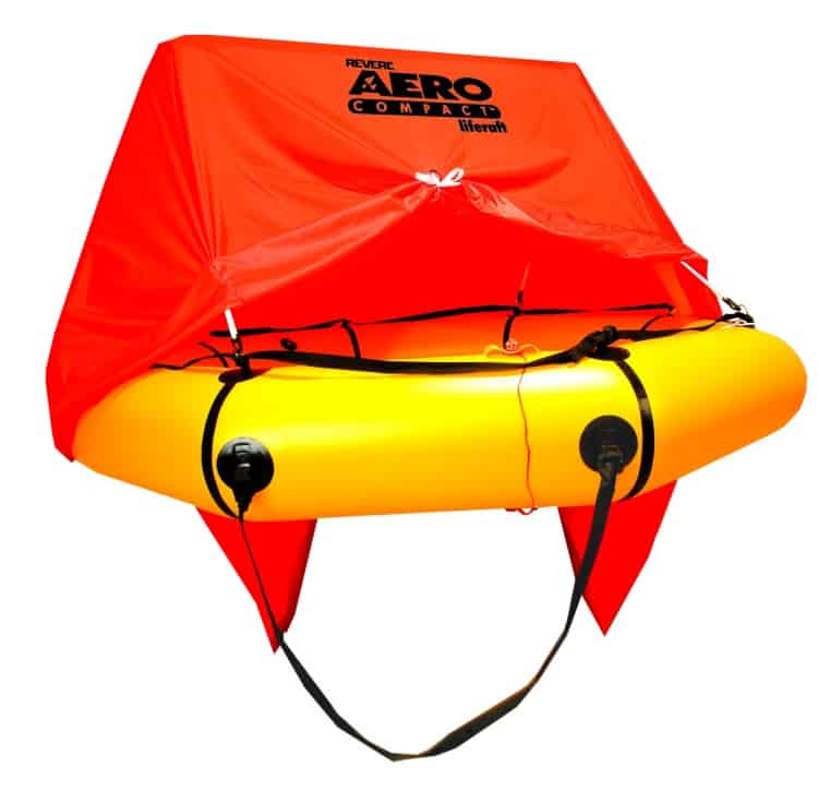 Bè cứu sinh Ocean Safety Aero compact với bộ dụng cụ tiêu chuẩn cho 4 người