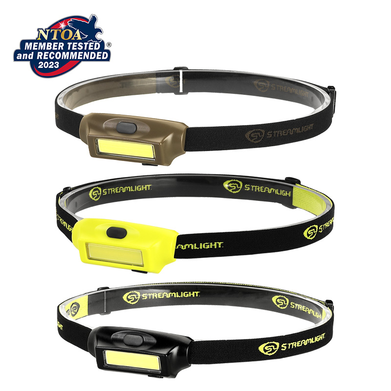 Streamlight Bandit - Includes elastic headstrap, rubber hard hat strap, 3M® Dual Lock® and USB cord - Box - Yellow