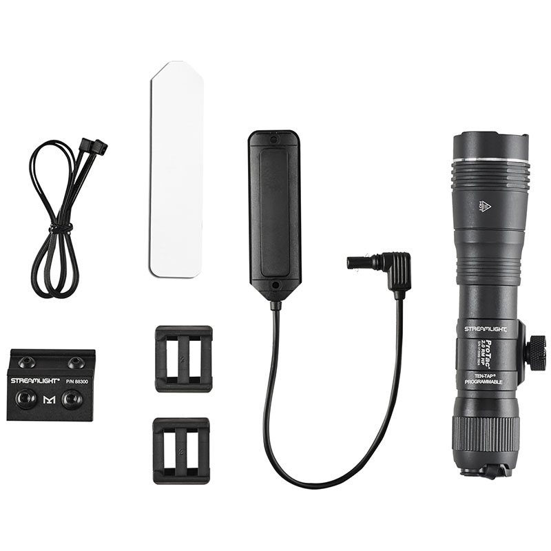 Streamlight ProTac 2.0 Rail Mount HP - System - Includes M-LOK® mount, mounting hardware, straight momentary pressure switch, (1) SL-B50 battery pack and USB-C cord - Box