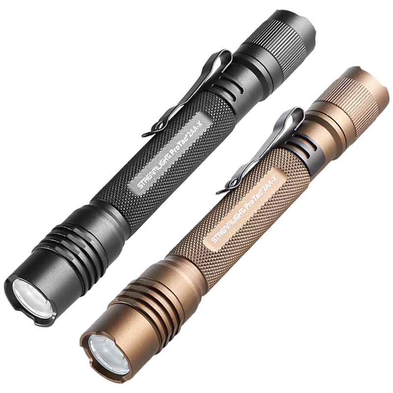 Streamlight ProTac 2AA-X USB – Includes holster, rechargeable lithium polymer battery pack, and USB-C cord - Black