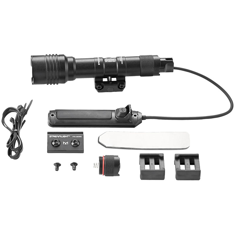Streamlight ProTac Rail Mount 2 - Includes remote switch, tail switch, remote retaining clips, M-LOK® mount, mounting hardware, and (2) CR123A lithium batteries