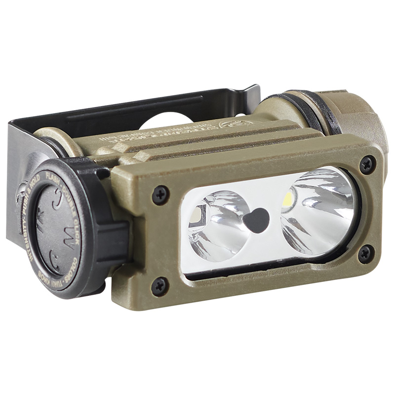 Streamlight Sidewinder Compact III UC (User Configurable) Model - White, 2 LED Color Options (Red, Green, or Blue), IR LEDs - Includes Hook & Loop Mount, (1) AA alkaline battery and (1) CR123A lithium battery - Box