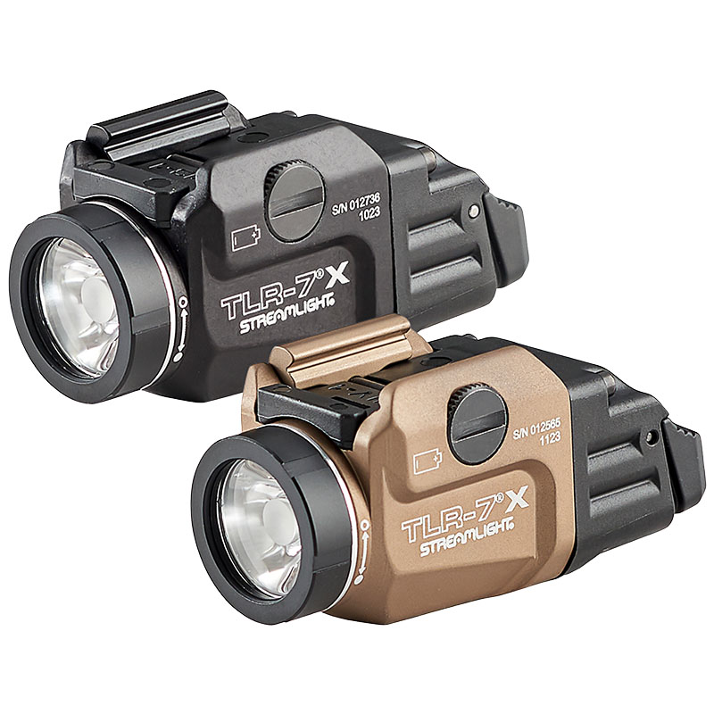 Streamlight TLR-7 X USB - Includes key kit, high/low paddle switches, SL-B9 rechargeable battery pack, and USB-C cord - Black