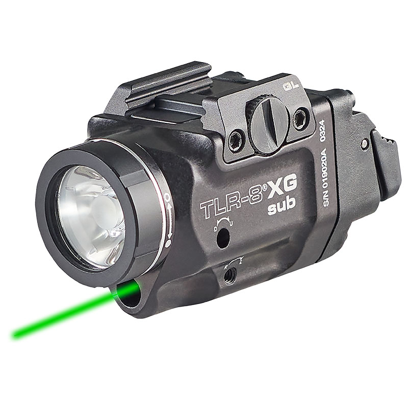 Streamlight TLR-8 X G sub (GLOCK® 43X/48 MOS | 43X/48 Rail) - Includes mounting kit with key, high/low paddle switches and CR123A lithium battery - Box