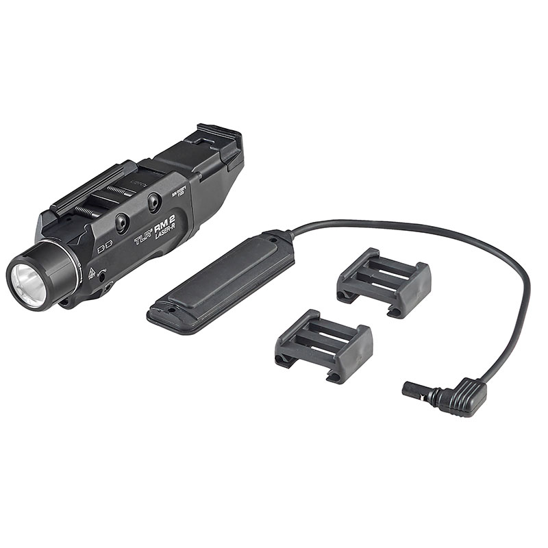 Streamlight TLR RM 2 Laser R - System- Includes M-LOK Mount, remote door switch, remote pressure switch, mounting clips and (2) CR123A lithium batteries - Box - Black