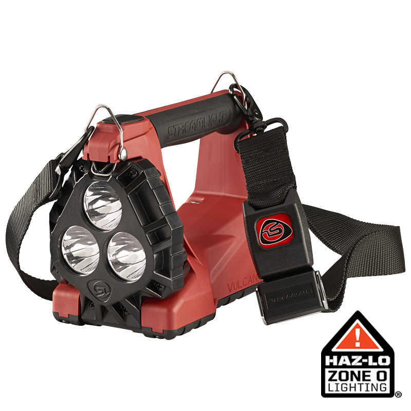 Streamlight Vulcan 180 HAZ-LO Standard System (ATEX) - 120V/100V AC/12V DC - Includes quick release shoulder strap - Orange