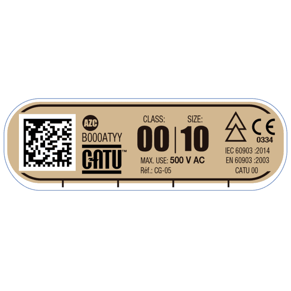 CATU Electrical insulating rubber electrical gloves class 00 - 500 V AC1