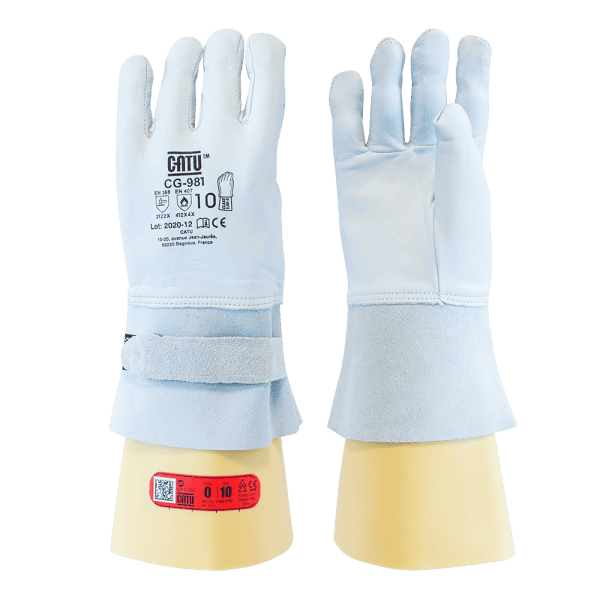 CATU Electrical insulating rubber electrical gloves class 00 - 500 V AC3