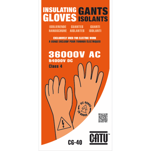 CATU Latex electrical insulating gloves class 4 - 36 000 V AC1